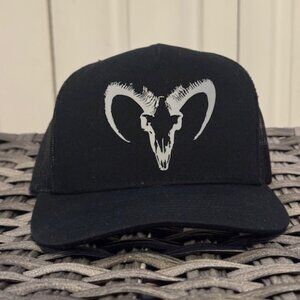 The Drive Clothing Flat Bill Snapback Black Hat - Goat
